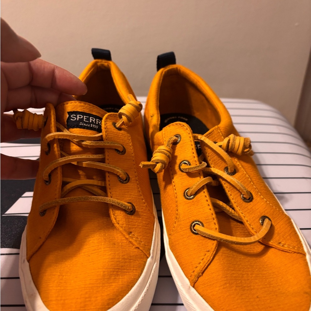 Sperry Bright Orange Canvas Shoes